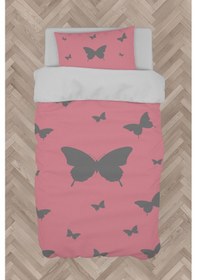 Resim Mekta Home Bebek Ve Çocuk Odası Kelebek Desenli Pembe Nevresim Takımı 