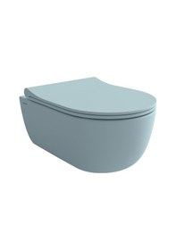Resim Bocchi V Tondo Rimless Kısa Asma Klozet Mat Buz Mavisi 