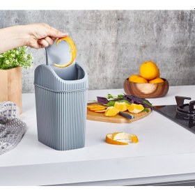 Resim Döner Kapaklı Mini Çöp Kovası 2.5 Lt Çok Renkli 