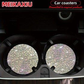 Resim İç Mekan İçin 2'li Paket Parıltılı Blingbling Kaymaz Araç Altlıkları 