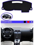 Resim Torpido Koruma Halısı Siyah Kenar Renk Mavi Ford Mondeo 2000-2007 İle Uyumlu 