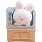 Resim Ganzhoushop Reçine Kalemlik Kozmetik Fırçalık Reçine Tavşan Dekor Tavşan Kalemlik Kırtasiye Düzenleyicimavi 