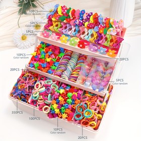 Resim 555 adet/Set Kızlar Çok Renkli Kelebek Saç Tokaları Moda Tatlı Saç Stili Başlıklar Elastik Saç Bağları Öğrenci Örgüler At Kuyruğu Sabitleme Kauçuk Bant Yay Saç Aksesuarları Günlük Sokak Partisi Kullanımı İçin Uygun - Tatil Stili, Günlük Aksesuarlar, Eğlenceli Stil, Elastik Bant, Kadınlar, s 