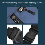 Resim Pazly Erkek Ve Kadınlar İçin Su Geçirmez Motosiklet Bacak Çantası - Geniş Kapasite, Outdoor Seyahat İçin Mavi Pu Deri 