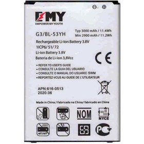 Resim LG G3 BL-53YH Uyumlu EMY Batarya 