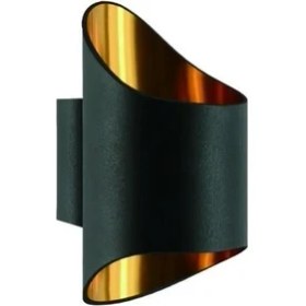 Resim Cata Siyah ve Gold Çelik Kasa G9 Duylu Sıva Üstü Dekoratif Armatür ( Ct - 5426 ) 