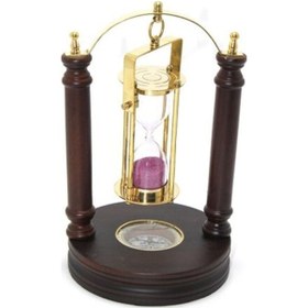 Resim Pirinç Kum Saati Ve Pusula 