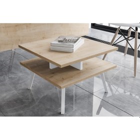 Resim Lagomood İrony Ofis Sehpası Beyaz Meşe 