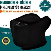 Resim Motobros Ns-980 Motosiklet Bisiklet Hava Kanallı Su Geçirmez Orjinal Neopren Maske 