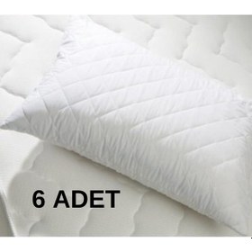 Resim 6 Adet Kapitoneli Yastık Koruyucu 50X70 Cm Yastık Alezi 