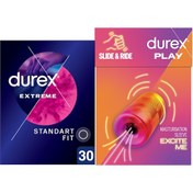 Resim Durex Extreme Prezervatif 30'lu + Manuel Mastürbatör 