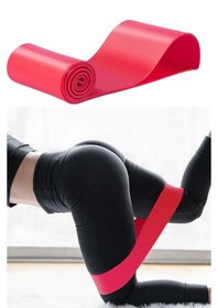 Resim 3'lü Set Direnç Bandı 60 Cm Hafif - Sert - X-sert Pilates Egzersiz Yoga - Mini Loop Band Mavi - Kırmızı - Siyah 