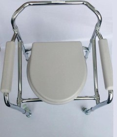 Resim Ithal Gri Krom Tekerlekli Klozet 