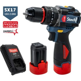Resim StechEnd SX17 2X2Ah 16V Akülü Darbeli Matkap 