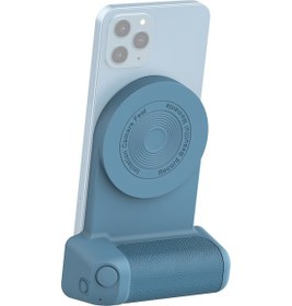 Resim Yaozixa Mavi Bt Bağlantılı Manyetik Telefon Tutucu: Dirençli Kollü Tasarım, Kablosuz Şarj 10w Ve 200mah Dahili Pil İle Yükseltilmiş Model Mavi 