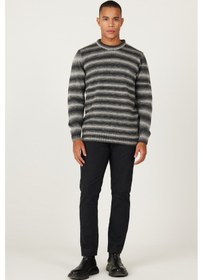 Resim AC&Co / Altınyıldız Classics Erkek Antrasıt Slim Fit Dar Kesim 5 Cepli Desenli Esnek Pantolon Antrasit 