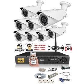 Resim IDS DS-2073HD-W-SET8-NOHDD 8 Kameralı 1080P Full HD 5 MP Sony Lensli Kamera Seti - 2073 