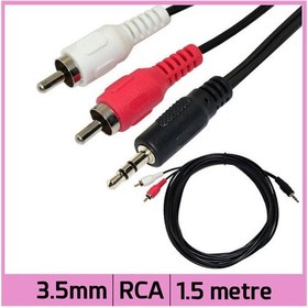 Resim Ti-Mesh 3.5Mm Erkek / 2Rca Erkek Ses Kablosu - 1,5M 