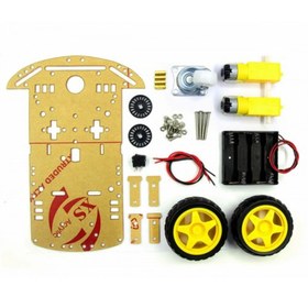 Resim Genel Markalar Demonte 2WD Akıllı Robot Araba Şasi Kiti DIY Pleksi Tekerlek Motor Çizgi İzleyen Engelden Kaçma 