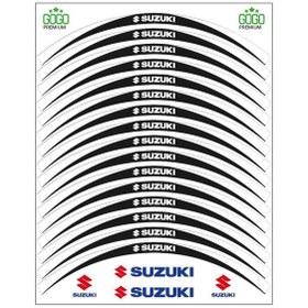 Resim SUZUKİ BEYAZ SİYAH UYUMLU REFLEKTÖRLÜ JANT ŞERİDİ 