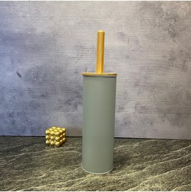 Resim Tohana Bambu Saplı Metal Tuvalet Fırçalık 