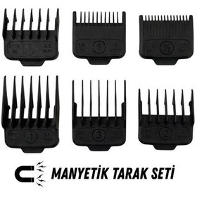 Resim Hector Orijinal Tıraş Makinesi Yedek Mıknatıslı Manyetik Tarak Seti 6'lı 