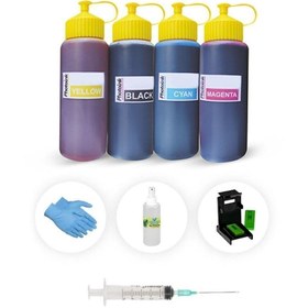 Resim PHOTOINK Hpdeskjet 200cci 4 Renk 500ml Photoink Plus Siyah Ve Renkli Kartuş Dolum Seti 