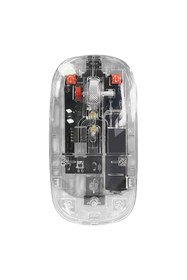 Resim Dexim Wireless 2.4ghz & Bluetooth Kablosuz Şarj Edilebilir Şeffaf Sessiz Mouse - Dma025 