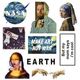 Resim Art Sanat Temalı Laptop Notebook Tablet Sticker Seti 9 Adet 