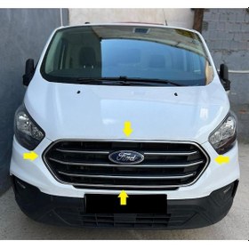 Resim Ford Custom Krom Ön Panjur+Çerçeve 8 parça 2018 ve üzeri P.Çelik 