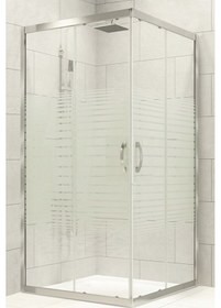 Resim Durul Duşakabin 70X70 Cm Parlak Profil Çizgili 5Mm H:190 Beyaz 