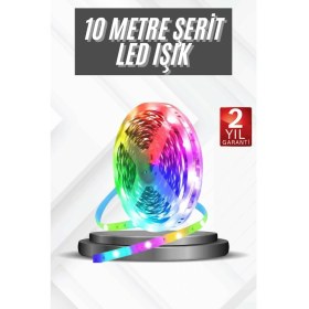 Resim Rgb Şerit LED 10 Metre LED Işık Kumanda ile Kontrol Rgb 