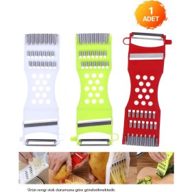 Resim Noyiska Rende Soyacak 5 Fonksiyonlu Sebze Meyve Soyucu Patates Havuç Salatalık Zencefil Doğrayıcı Mini 1ADET 