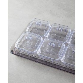 Resim English Home Axel Akrilik 6 Bölmeli Kahvaltılık 25 x 35 cm Antrasit 