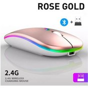 Resim Kablosuz Bluetooth 2.4 GHz USB Şarj Edilebilir RGB Optik Mouse 