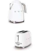 Resim Smeg Beyaz Kettle Ve 2x1 Ekmek Kızartma Makinesi Seti Klf03-tsf01wheu 