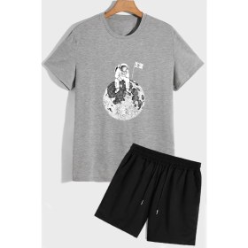 Resim Trendypassion Uzay Temalı Şort T-Shirt Eşofman Takımı 
