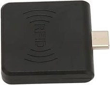 Resim Kart Okuyucu İStikrarlı Tak Ve ÇAlışTıR Performansı 125KHz Tip-C Arayüzü Cep Telefonu Kimlik Kartı Okuyucu Cep Telefonu için Dahili Kapı Zili (Siyah) 