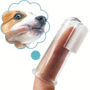 Resim Yumuşak Silikon Evcil Hayvan Parmak Diş Fırçası - Köpekler ve Kediler için Nazik Diş Bakımı, Kolay Temizlenebilir Diş Temizleme Araçları, Geri Dönüştürülebilir Malzemeler, 1 adet 