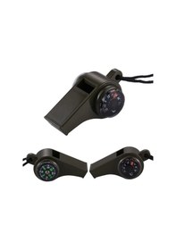 Resim 2'li Paket - Pusula Ve Termometreli 3'ü 1 Arada Düdük - Survival Black 