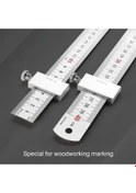 Resim Yuntech01 Ahşap İşleri İçin Hassas İşaretleme Ve Ölçüm Aracı - Alüminyum Alyazı Cetveli 30 Cm - Konum Blokları İle Profesyonel Doğruluk 