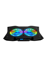 Resim Rampage AD-RC9 Tornado 10" - 18" RGB Çift Fanlı Notebook Soğutucu 