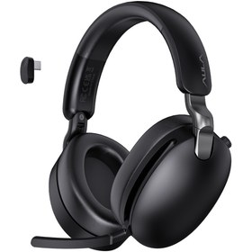 Resim Aula A500 Hybrid ANC 2.4GHz Kablosuz ve Bluetooth 5.4 AUX Mikrofonlu Kulak üstü Kulaklık Siyah 