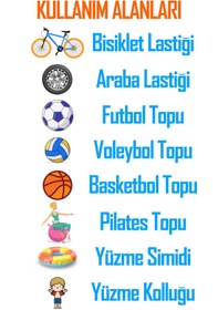 Resim Telvesse 5'li SET Top Şişirme İğnesi Seti Voleybol Basketbol Futbol Bisiklet Pilates Şişirme Seti ART005 