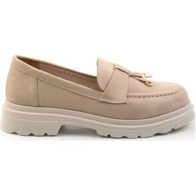 Resim Bej Kadın Loafer Ayakkabı K01997010572 Çok Renkli 