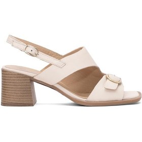 Resim Venüs 2510912y Kadın Hakiki Deri Topuklu Sandalet Bej Bej 