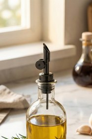 Resim Fhilli 2'li Otomatik Paslanmaz Çelik Yağdanlık Ve Şişe Ucu Servis Aparatı Damlatmaz Tıpa 