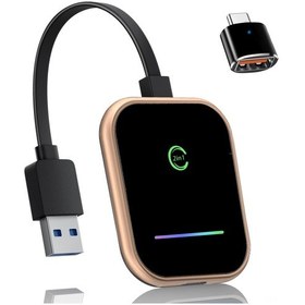 Resim Xiyyadms Kablosuz Carplay Ve Android Auto Dönüştürücü - 2'li 1 Fonksiyonlu, Çabuk Bağlanma, Direksiyon Kontrolü Desteği Gül Kurusu 