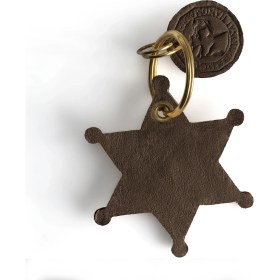 Resim Ca-Leather Deri Şerif Yıldızı Anahtarlık Kahverengi 