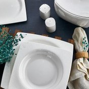 Resim Aryıldız Bone Square Porselen 60 Parça 12 Kişilik Yemek Takımı 45002 